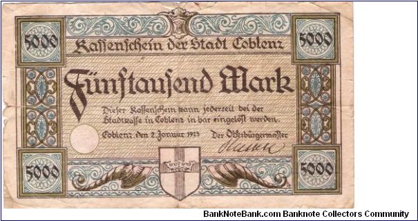 GERMANY
5000-MARKS
E#30741
3 OF 7 Banknote