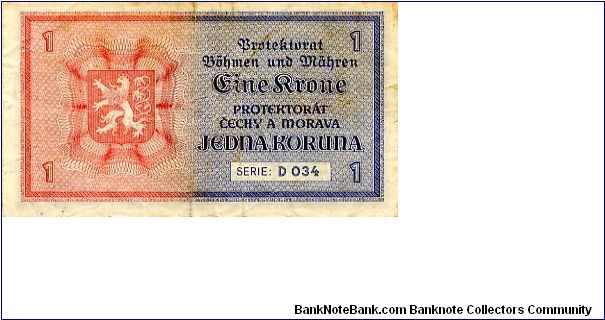 Banknote from Czech Republic year 1939