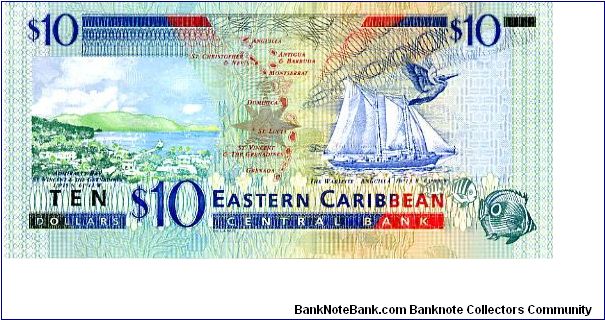 Banknote from Dominica year 2000