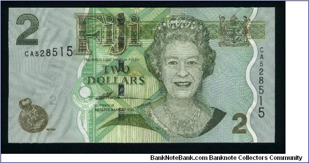 2 Dollars.

Queen Elizabeth II at center right on face; school children at center on back.

Pick #NEW Banknote