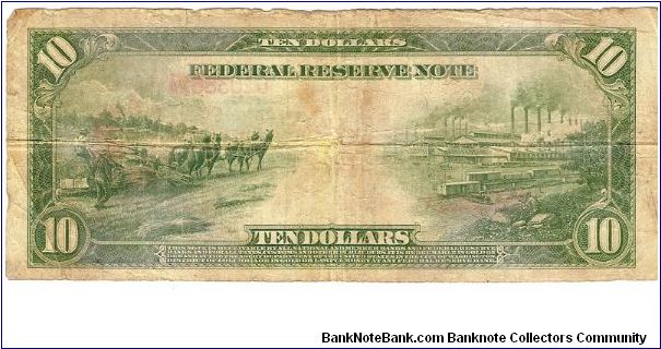 Banknote from USA year 1914