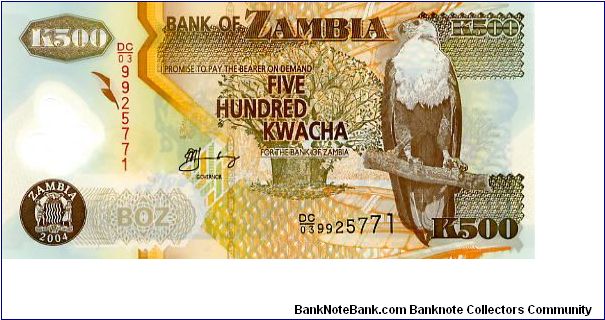 Banknote from Zambia year 2004
