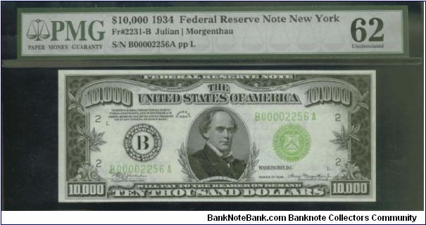 Always buying High Denomination Notes. Please offer!!

US$10,000 dollars

Federal Reserve Note, New York

S/N:B00002256A

Bid Via Email Banknote