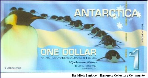 2007 Antarctica March of the Penguins Banknote