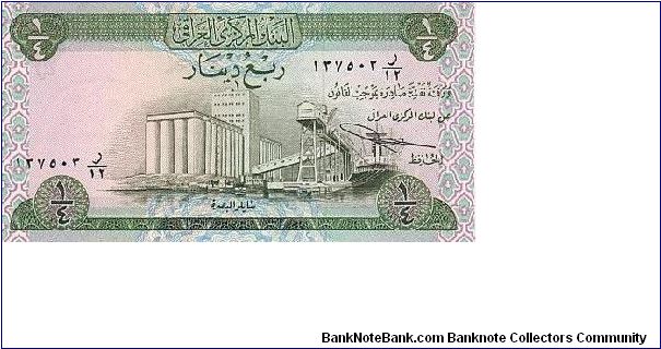 INVEST NOW WHILE STOCK LAST!

1/4 Dinar 
dated 1973

Obverse: Grain Silo

Reverse: Palm trees

BID VIA EMIAL Banknote