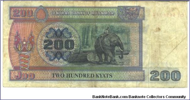 Banknote from Myanmar year 19982004