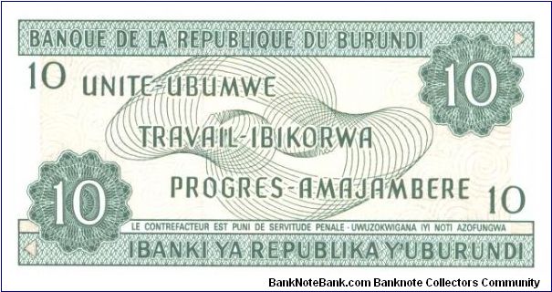 Banknote from Burundi year 19812005