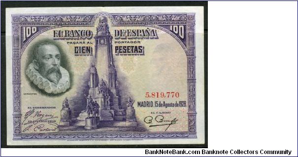P-76a 100 pesetas Banknote