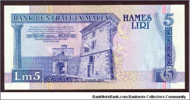 Banknote from Malta year 1989