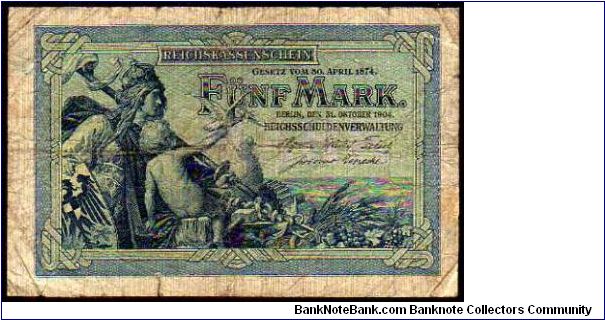 EMPIRE - 5 Mark - pk# 8a Banknote