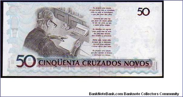 Banknote from Brazil year 1991