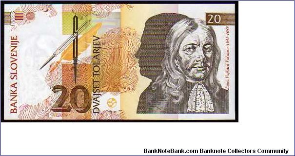 20 Tolarjev
Pk 12 Banknote