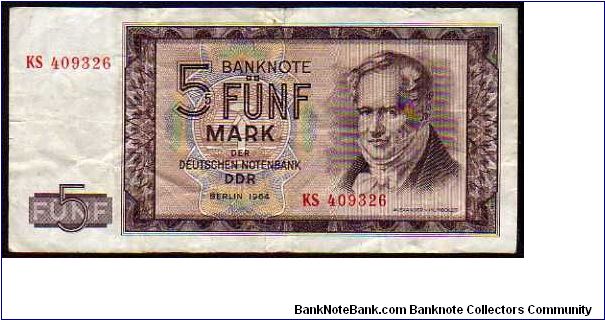 *GERMAN DEMOCRATIC REPUBLIC*
___________________

5 Mark

Pk 22 Banknote