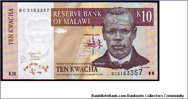 10 Kwacha
Pk 43 Banknote