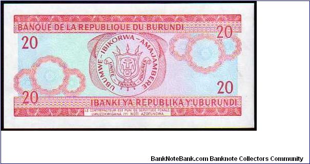 Banknote from Burundi year 1997