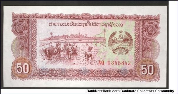 Laos 50 Kip 1979 P29 Banknote