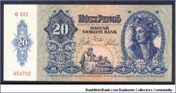 P-109 20 pengo Banknote