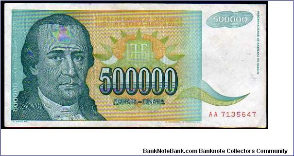 500'000 Dinara

Pk 131 Banknote