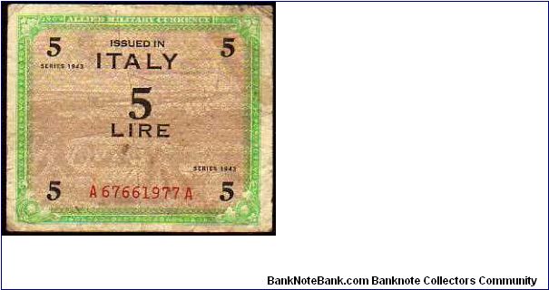 5 Lire
Pk M12

(AMC) Banknote