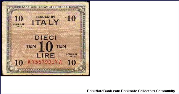10 Lire
Pk M13

(AMC) Banknote