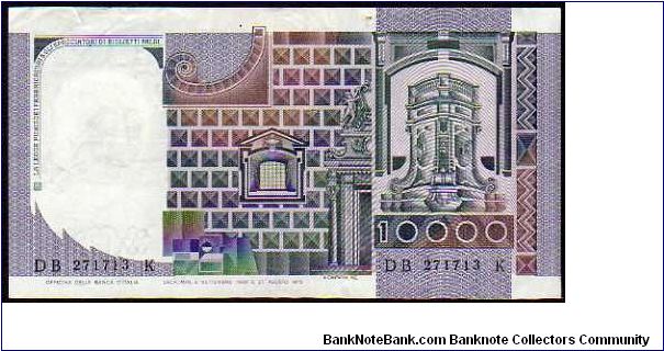 Banknote from Italy year 1980