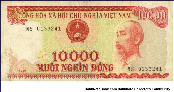Vietnam 10,000 Dong 1993 P115 Banknote