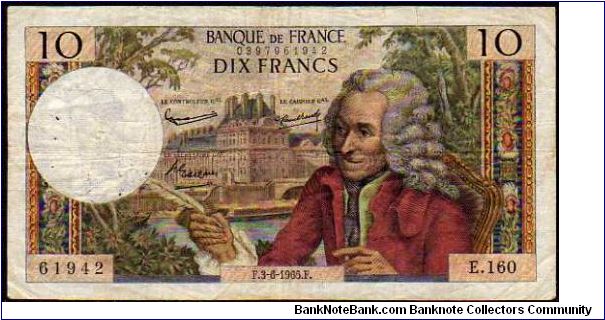 10 Francs

Pk 147 a
==================
03-June-1965
================== Banknote