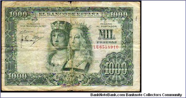 1000 Pesetas
Pk 149 Banknote