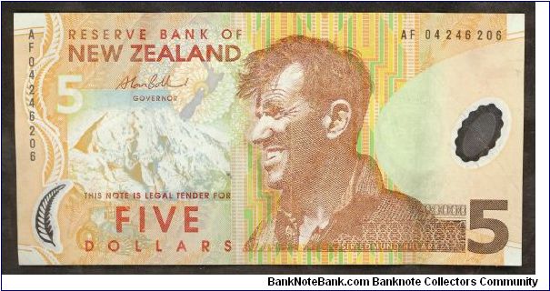 New Zealand $5 (Five Dollar) 1999 P185 Banknote