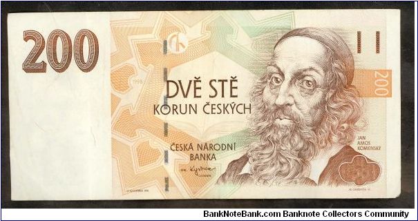 Czech Rep 200 Korun 1998 P19 Banknote