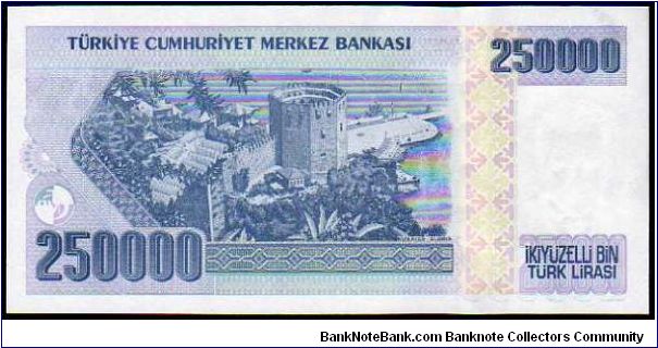 Banknote from Turkey year 1998