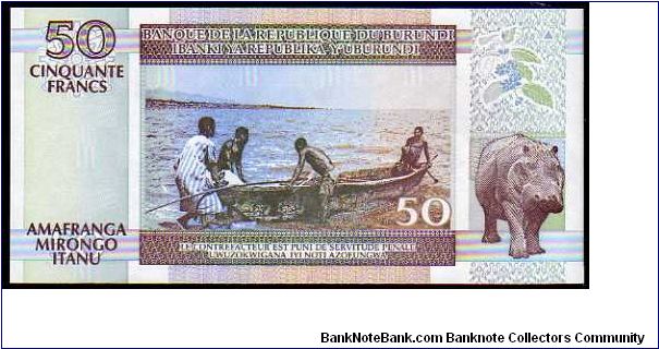 Banknote from Burundi year 2003