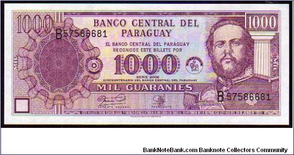 1000 Guaranies
Pk 221 Banknote