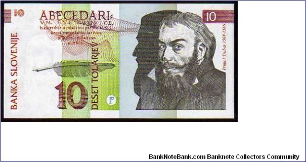 10 Tolarjev
Pk 11 Banknote
