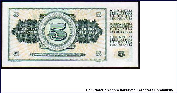 Banknote from Yugoslavia year 1968