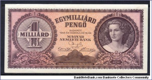 P-125 1 milliard pengo Banknote