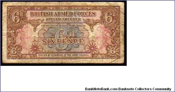 6 Pence
Pk M10

(British Armed Forces) Banknote