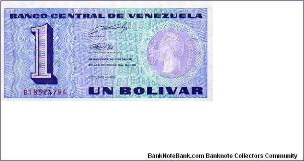 1 Bolivares

Pk 68 Banknote