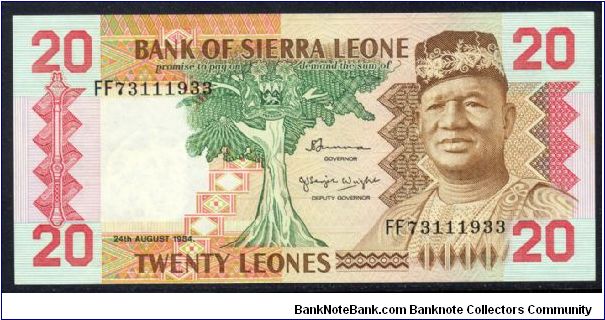 P-14b 20 leones Banknote