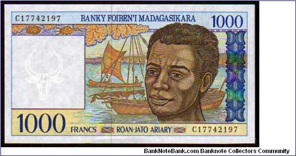 1000 Francs
Pk 76 Banknote