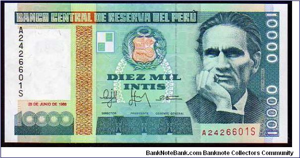 10'000 Intis
Pk 140 Banknote