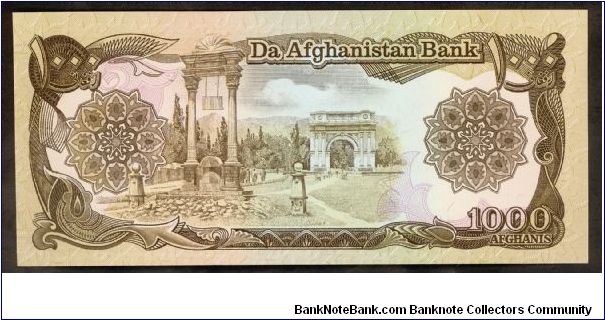 Banknote from Afghanistan year 1991