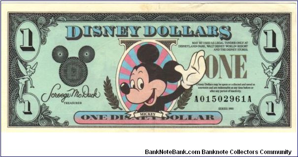 Disney dollar Banknote