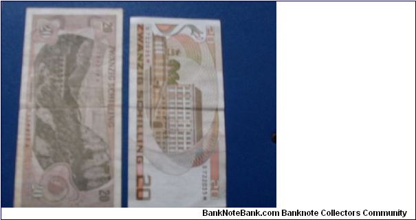 Banknote from Austria year 1986
