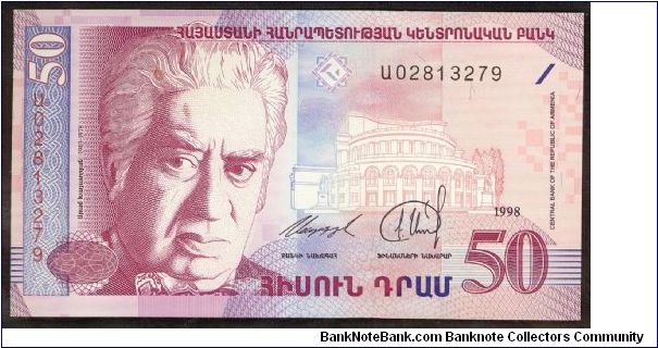 Armenia 50 Dram 1998 P41. Banknote