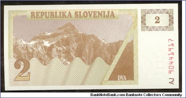 Slovenia 2 Tolajev 1990 P2. Banknote