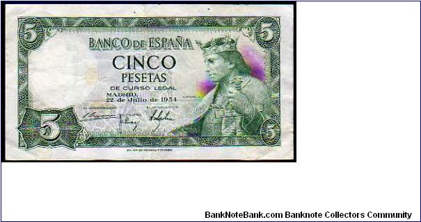 5 Pesetas
Pk 146a Banknote