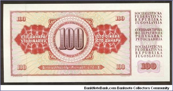 Banknote from Yugoslavia year 1986
