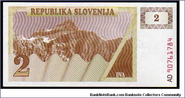 2 Tolarjev
Pk 2 Banknote