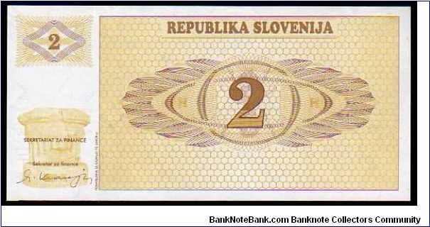 Banknote from Slovenia year 1990